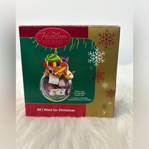 Carlton Cards Heirloom Ornament - Multicolor Bear in Globe